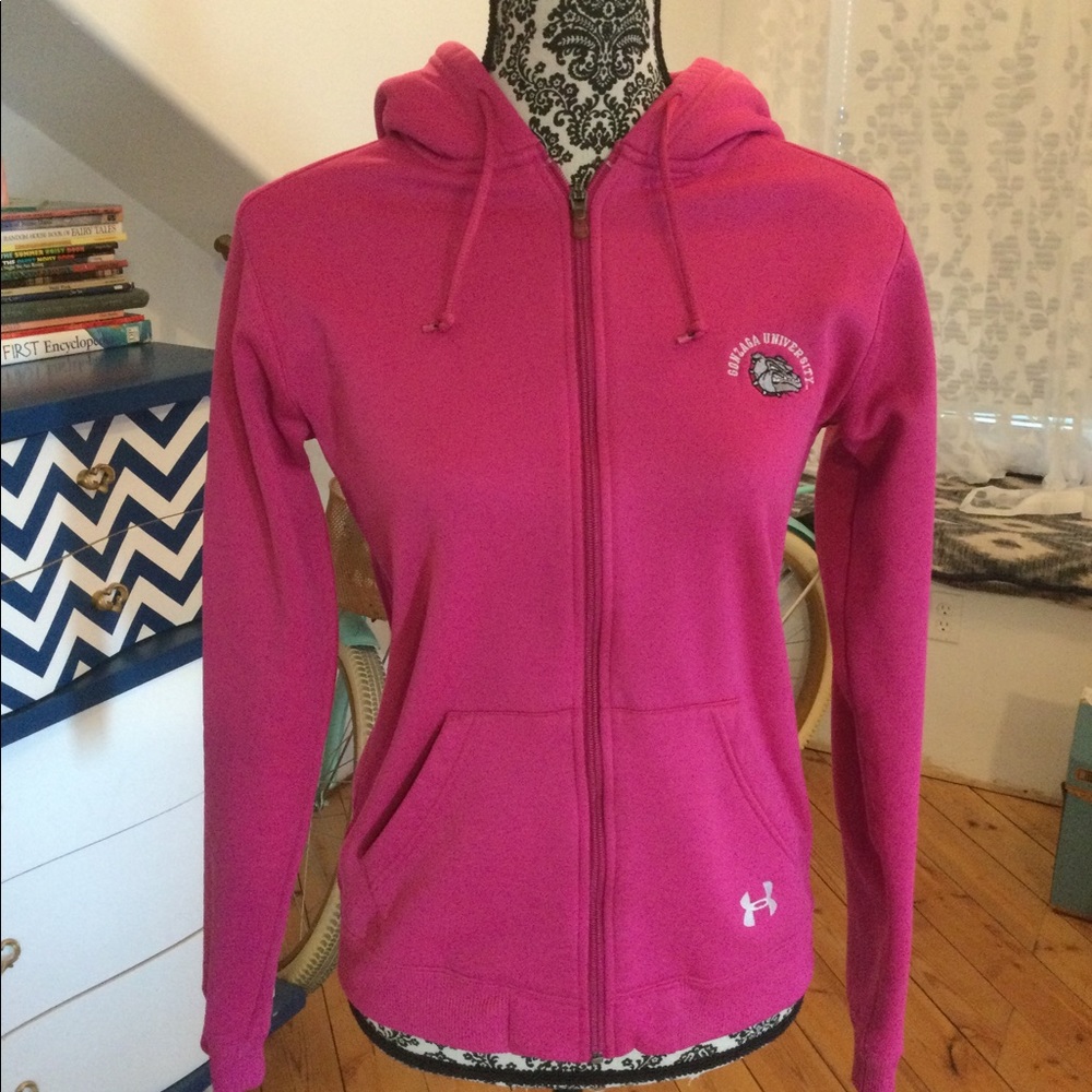 Gonzaga logo Under Armor front zip hoodie